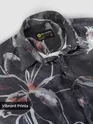 Dark Grey Bold Flower Print Shirt