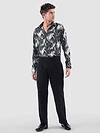 Dark Grey Splash Printed Shirt