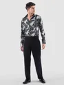 Dark Grey Splash Printed Shirt