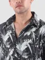 Dark Grey Splash Printed Shirt
