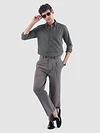 Dark Grey Stripe Button Down Collar Shirt