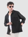 Dark Grey Waffle Corduroy Shacket