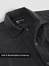 Dark Grey Waffle Corduroy Shacket