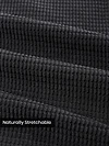Dark Grey Waffle Corduroy Shacket