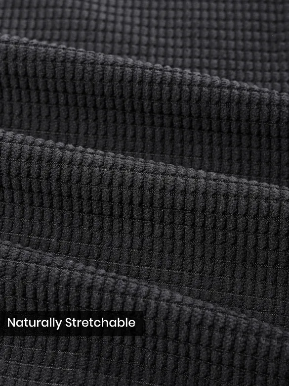 Dark Grey Waffle Corduroy Shacket