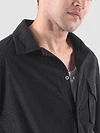 Dark Grey Waffle Corduroy Shacket