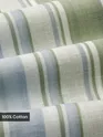 Green And Blue Stripe Mandarin Collar Shirt