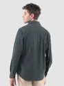 Grey Lazer Cut Stripe Textured Corduroy Shirt