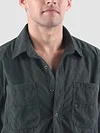 Grey Lazer Cut Stripe Textured Corduroy Shirt