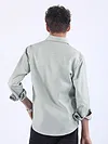 Grey Textured Cotton Shirt
