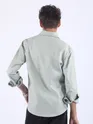 Grey Textured Cotton Shirt