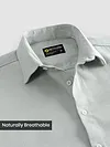 Grey Textured Cotton Shirt