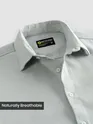 Grey Textured Cotton Shirt