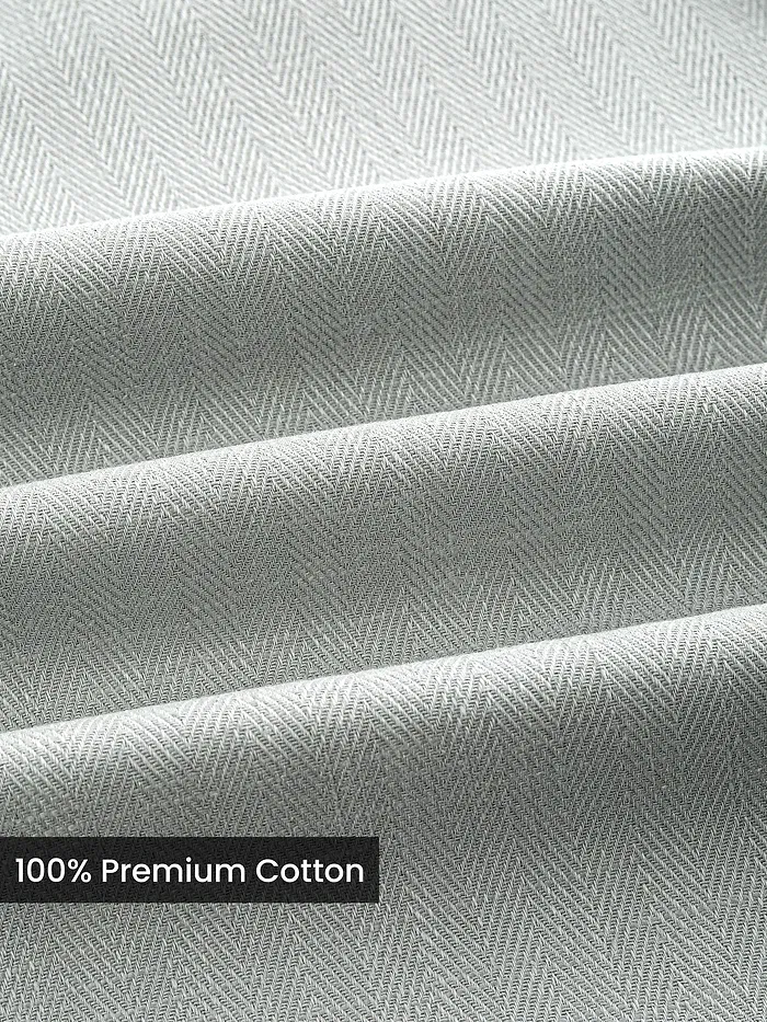 Grey Textured Cotton Shirt