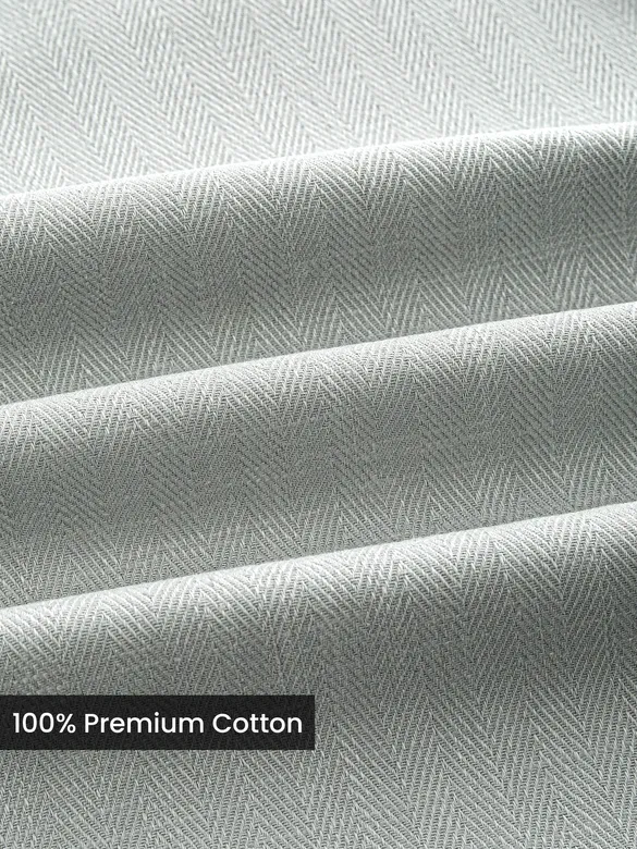 Grey Textured Cotton Shirt