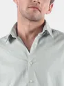 Grey Textured Cotton Shirt