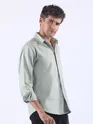 Grey Textured Cotton Shirt