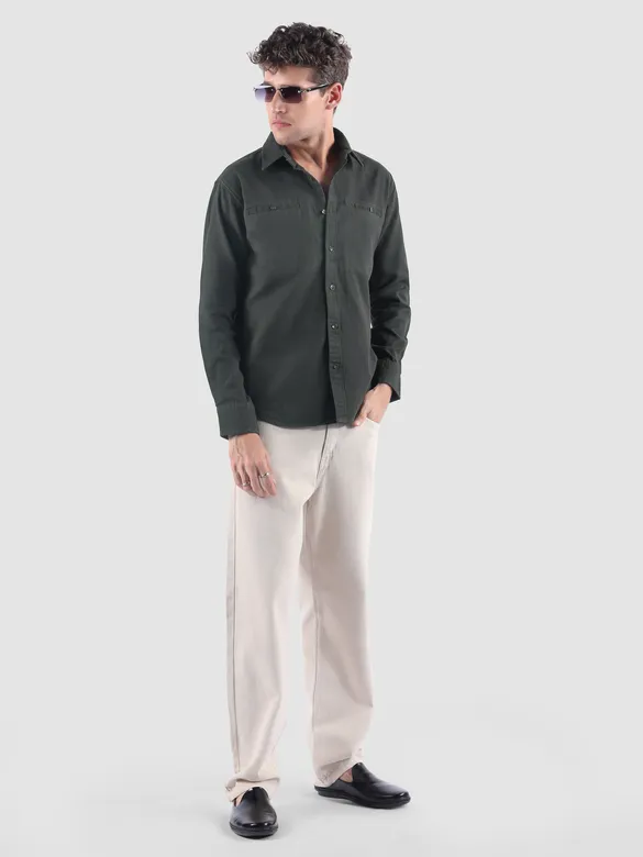 Grey Welt Pocketed Shirt