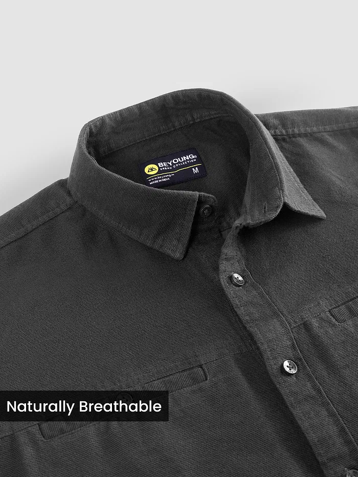 Grey Welt Pocketed Shirt