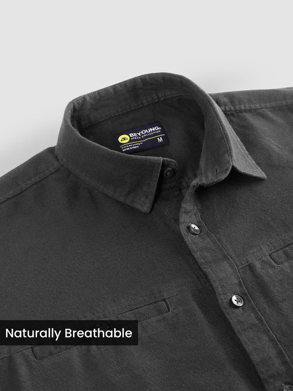 Grey Welt Pocketed Shirt