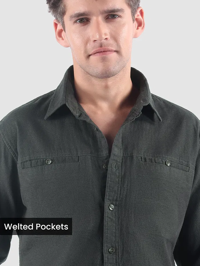 Grey Welt Pocketed Shirt