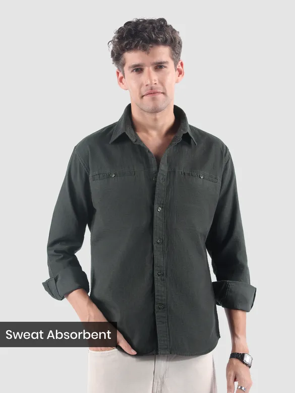 Grey Welt Pocketed Shirt