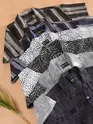Blue Chevron Half Sleeve Viscose Shirt