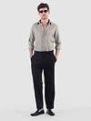 Khaki Stripe Button Down Collar Shirt