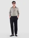 Khaki Stripe Button Down Collar Shirt