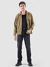 Khaki Waffle Corduroy Shacket