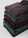 Wine Lazer Cut Stripe Textured Corduroy Shirt