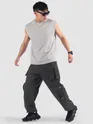 Dark Grey 11 Pocket Buckle Cargo Pants