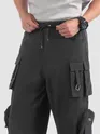 Dark Grey 11 Pocket Buckle Cargo Pants
