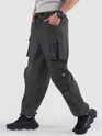Dark Grey 11 Pocket Buckle Cargo Pants