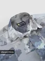 Light Grey &amp; Blue Modern Abstract Printed Shirt