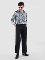 Light Grey Bold Flower Print Shirt