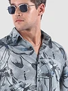 Light Grey Bold Flower Print Shirt
