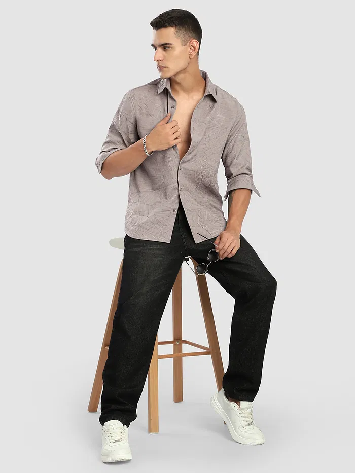 Light Grey Crushed Shirt