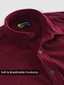 Maroon Lazer Cut Floral Textured Corduroy Shirt