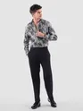 Mauve Abstract Flower Print Shirt
