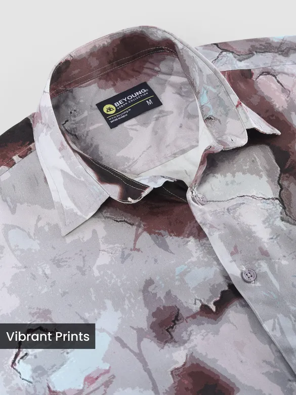 Mauve Marble Print Shirt