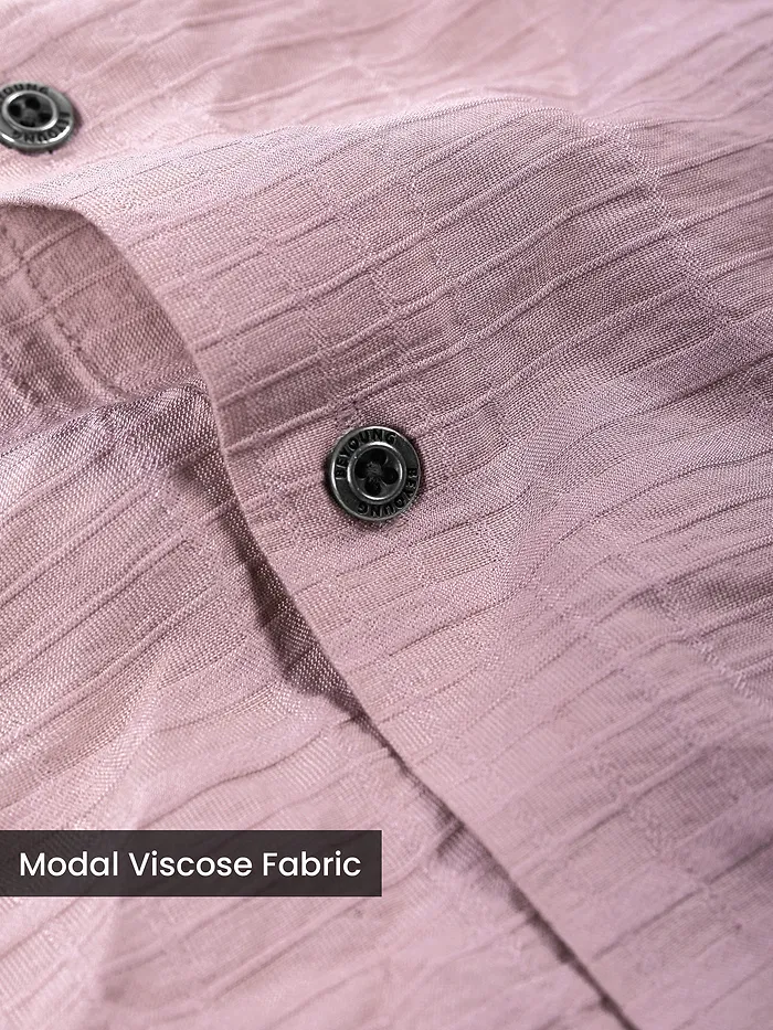Mauve Textured Check Shirt