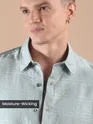 Mist Grey Textured Check Shirt