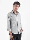 Mist Grey Textured Cotton Shirt