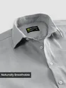 Mist Grey Textured Cotton Shirt