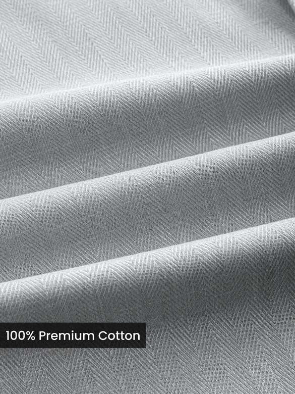 Mist Grey Textured Cotton Shirt