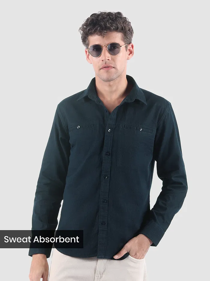 Navy Welt Pocketed Shirt