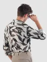 Off White Leaf Print Shirt