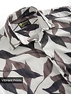 Off White Leaf Print Shirt