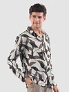 Off White Leaf Print Shirt